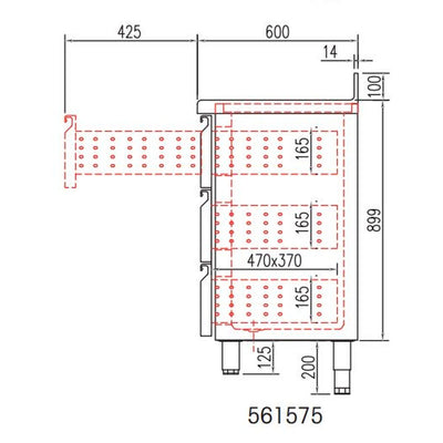 CORECO Kit tiroir pour meuble 600 FMR - vue avant