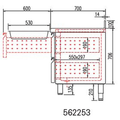 CORECO Kit tiroir pour meuble 700 TGR-S - vue avant