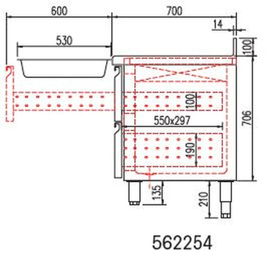 CORECO Kit tiroir pour meuble 700 TGR-S - vue avant