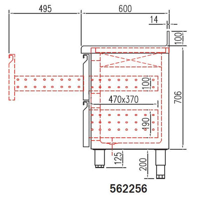 CORECO Kit tiroir pour meuble 600 TSR-S - vue avant