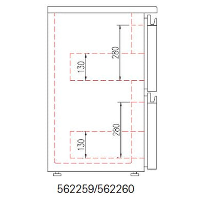 CORECO Kit tiroir pour meuble 530 - Snack bar - vue avant