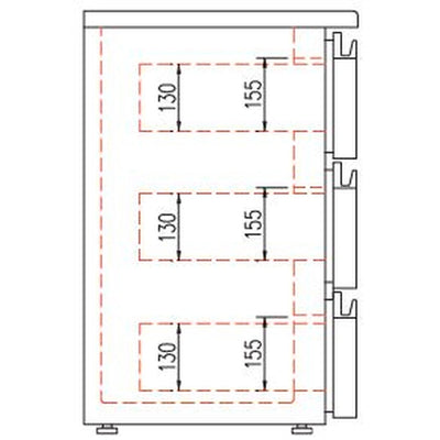 CORECO Kit tiroir pour meuble 530 - Snack bar - vue avant