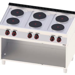 Fourneau électrique 6 feux avec soubassement 120
