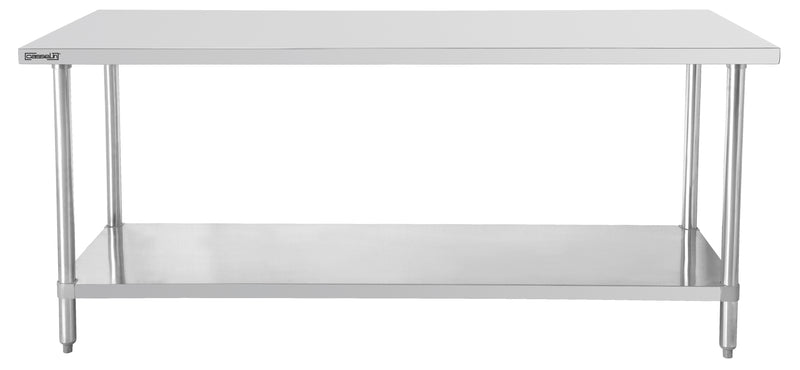 Table de travail inox 700 avec étagère 1200 mm