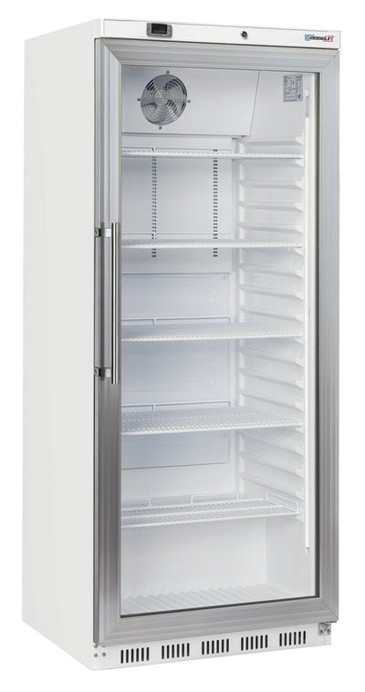 Armoire positive vitrée 600 L Blanche