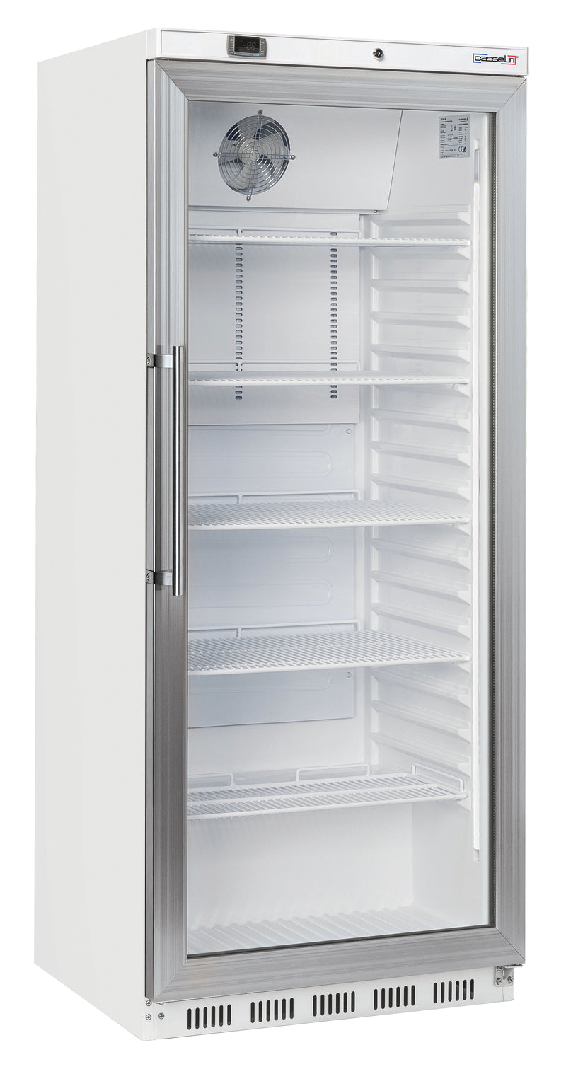 Armoire positive vitrée 600 L Blanche