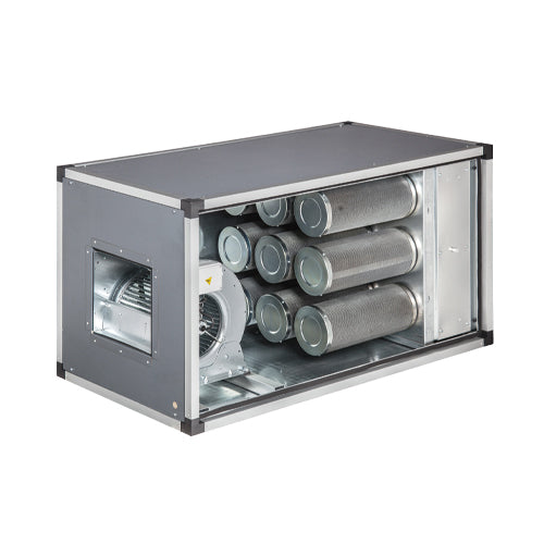 Caisson a charbon actif version dynamique 9 cylindres vr9/9 intensite 3,8 a // debit max : 2500 m3/h — Technitalia challenge