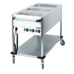 Chariot bain-marie à eau 3 x GN 1/1