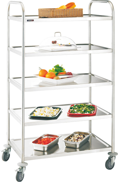 Chariot inox 5 plateaux