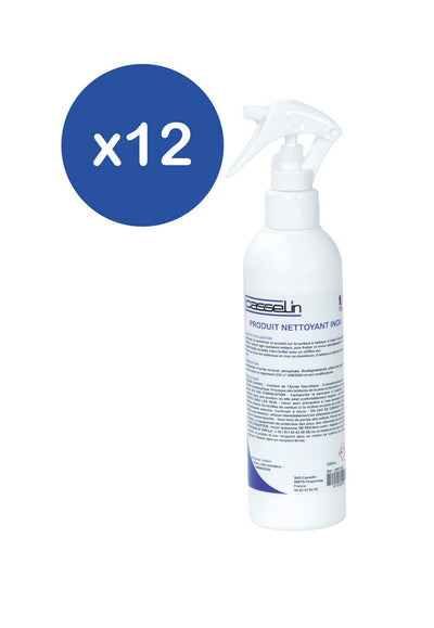 Lot de 12 - Nettoyant inox 250 mL