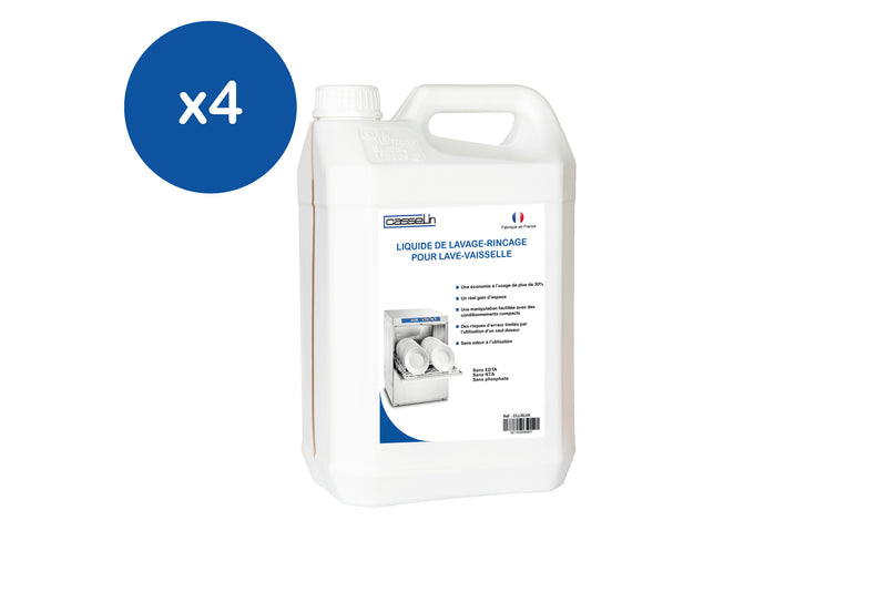 Lot de 4 -Liquide de lavage pour lave-vaisselle 5L