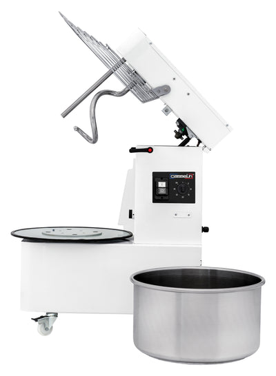 Pétrin à spirale tête relevable et cuve amovible 2 vitesses 17Kg