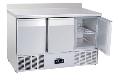 Saladette avec dosseret 3 portes GN 1/1