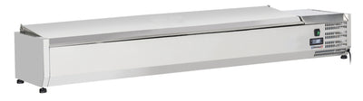 Saladette à poser 8 x GN 1/4 avec couvercle
