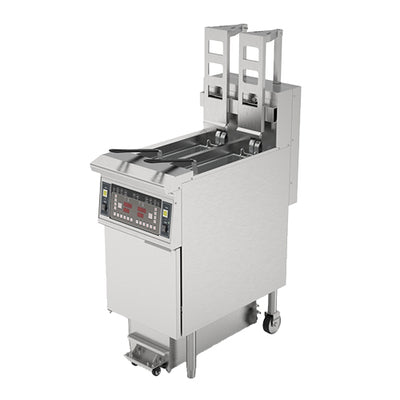 Friteuses électriques gamme american avec relevage automatique et filtration 2 cuves 2x 12 l — Technitalia essential