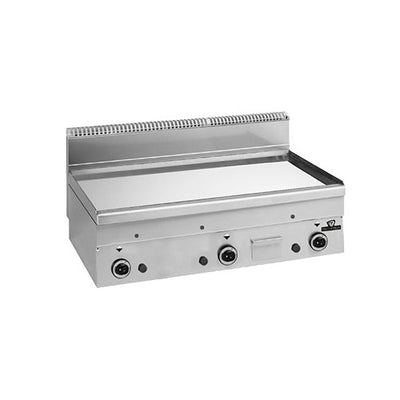 Plaque a snacker gaz lisse chrome long 1000 temperature de 50 a 300°c — Technitalia essential