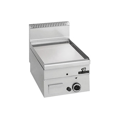 Plaque a snacker gaz lisse chrome long 400 temperature de 50 a 300°c — Technitalia essential
