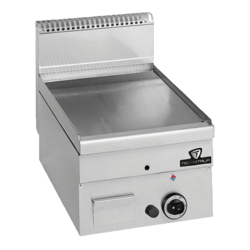 Plaque a snacker gaz lisse acier long 400 temperature de 50 a 300°c — Technitalia essential