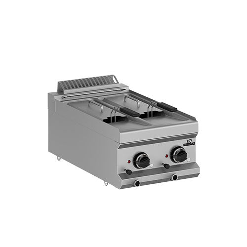 Friteuse electrique 2 cuves 2x6l dot: 1 panier/cuve // dim panier: 120x295x120 — Technitalia essential