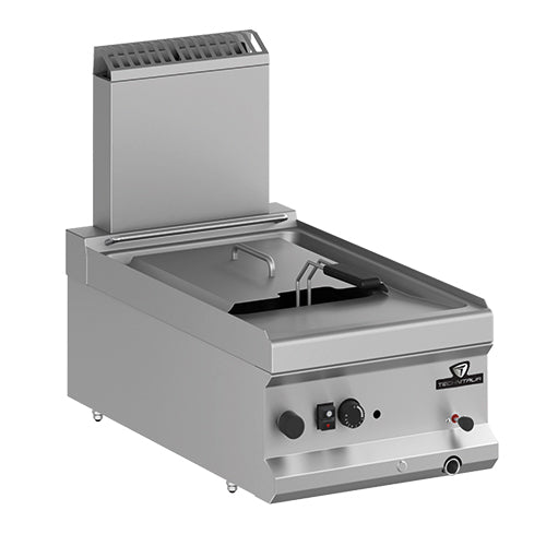 Friteuse a gaz 1 cuve 9l dot: 1 panier/cuve // dim panier: 225x280x115 — Technitalia essential