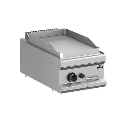 Plaque a snacker gaz lisse chrome long 400 temperature de 0 a 280°c — Technitalia essential