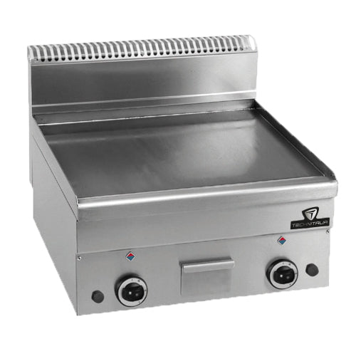 Plaque a snacker gaz lisse acier long 600 temperature de 50 a 300°c — Technitalia essential