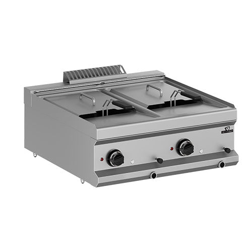 Friteuse electrique 2 cuves 2x12l dot: 1 panier/cuve // dim panier: 260x295x120 — Technitalia essential