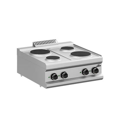 Rechaud electrique 4 plaques rondes 2x2,6kw + 2x1,5kw — Technitalia essential