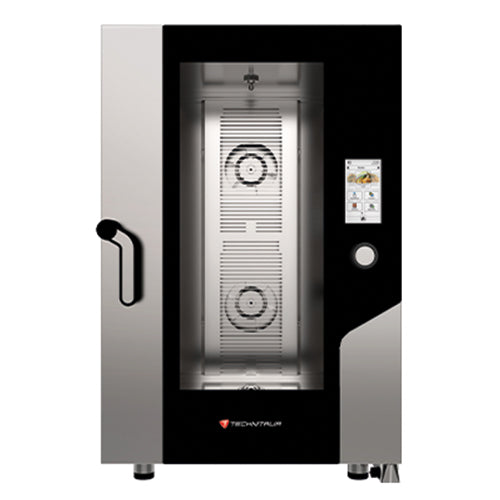Four mixte a vapeur 11 niveaux gn1/1 cmd tactiles ouverture laterale gamme opium line avec humidificateur régulé 2 ventilateurs bidirectionnels + sonde numerique espacement niv : 68mm — Technitalia gold