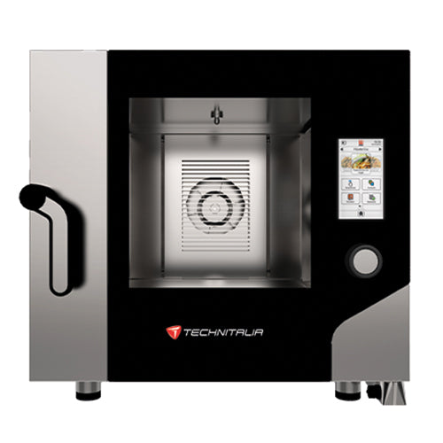 Four mixte a vapeur 5 niveaux gn1/1 cmd tactiles ouverture laterale gamme opium line avec humidificateur régulé 2 ventilateurs bidirectionnels + sonde numerique espacement niv : 68mm — Technitalia gold