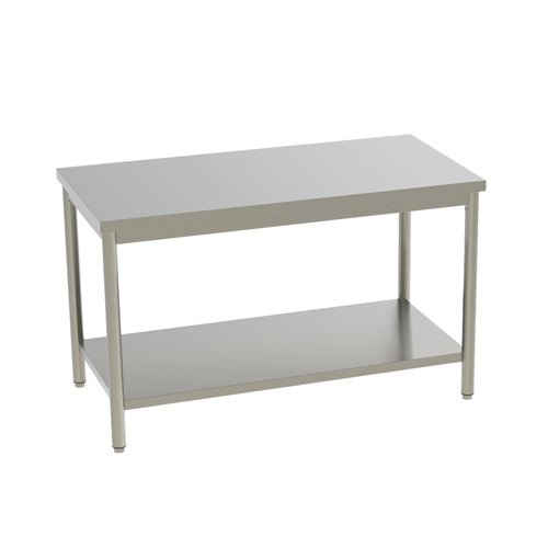 Table de travail centrale avec etagere prof: 700 long: 1200 — Technitalia essential