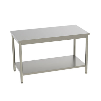 Table de travail centrale avec etagere prof: 700 long: 1400 — Technitalia essential