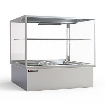 Vitrine bain marie 2 bacs gn1/1 bacs gn non inclus — Technitalia essential