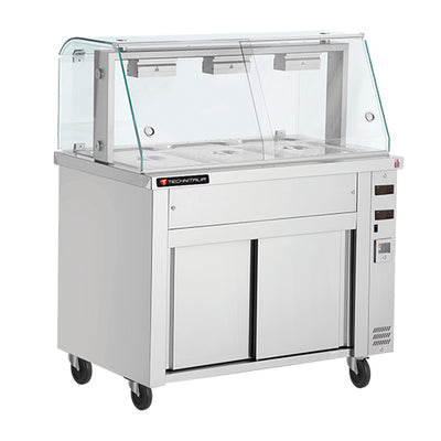 Vitrine bain marie sur placard neutre 3 gn1/1 — Technitalia essential