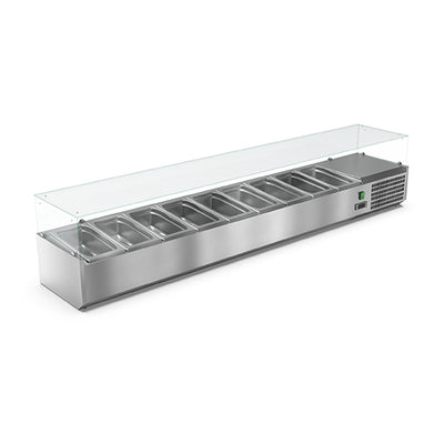 Vitrinette réfrigérée vitrée 9xgn1/3 bac gn non inclus — Carat