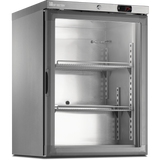 MARECOS Mini armoire porte vitrée - température négative (-22/-18°C) - Extérieur inox - Volume : 115L, - vue avant
