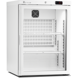 MARECOS Mini armoire porte vitrée - température positive (+1/+8°C) - Extérieur blanc - Volume : 122L - vue avant