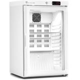 MARECOS Mini armoire porte vitrée - température positive (+1/+8°C) - Extérieur blanc - Volume : 52L - vue avant