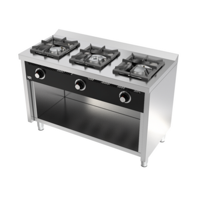 HR FAINCA Fourneau 3 feux s/600 sur placard - vue avant