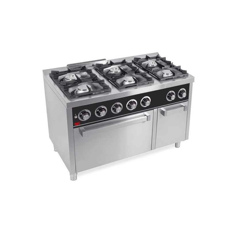 HR FAINCA Fourneau 6 feux vifs s/750  avec four á gaz maxi - vue avant