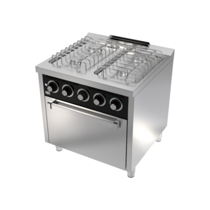 HR FAINCA Fourneau "basic" 4 feux vifs s/750  avec four á gaz - vue avant