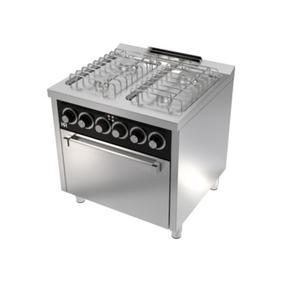 HR FAINCA Fourneau "basic" 4 feux vifs s/750  avec four électrique - vue avant
