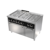 HR FAINCA Fourneau "basic" 6 feux vifs s/750  avec four électrique - vue avant