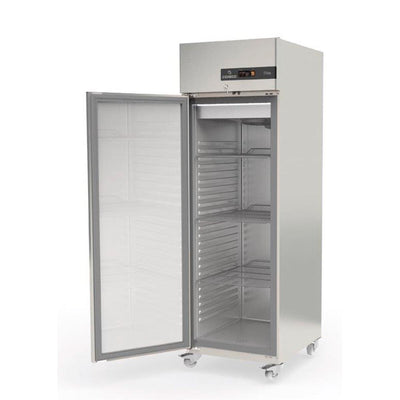 CORECO Armoire GN2/1 côtés emboutis positive 1 porte avec roulettes - vue avant