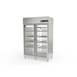 CORECO Armoire GN2/1 côtés emboutis positive 2 p. vitrées - vue avant