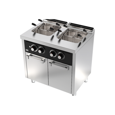HR FAINCA Cuiseur à pâtes à gaz 25l + 25l série 600 sur placard - vue avant