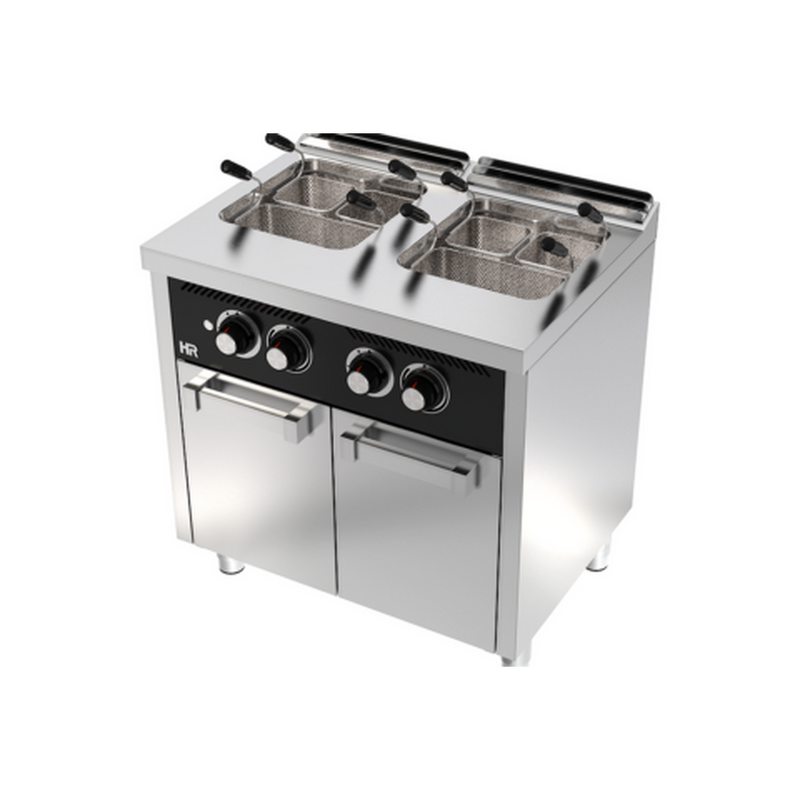 HR FAINCA Cuiseur à pâtes à gaz 25l + 25l série 600 sur placard - vue avant