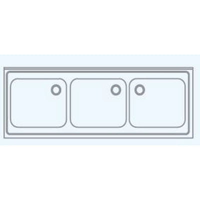 ERATOS Plonge standard série 700 en inox - vue avant