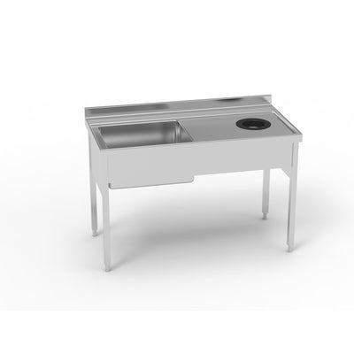 ERATOS Plonge avec trou vide-déchets - vue avant