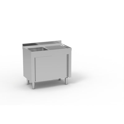 ERATOS Meuble plonge inox - vue avant